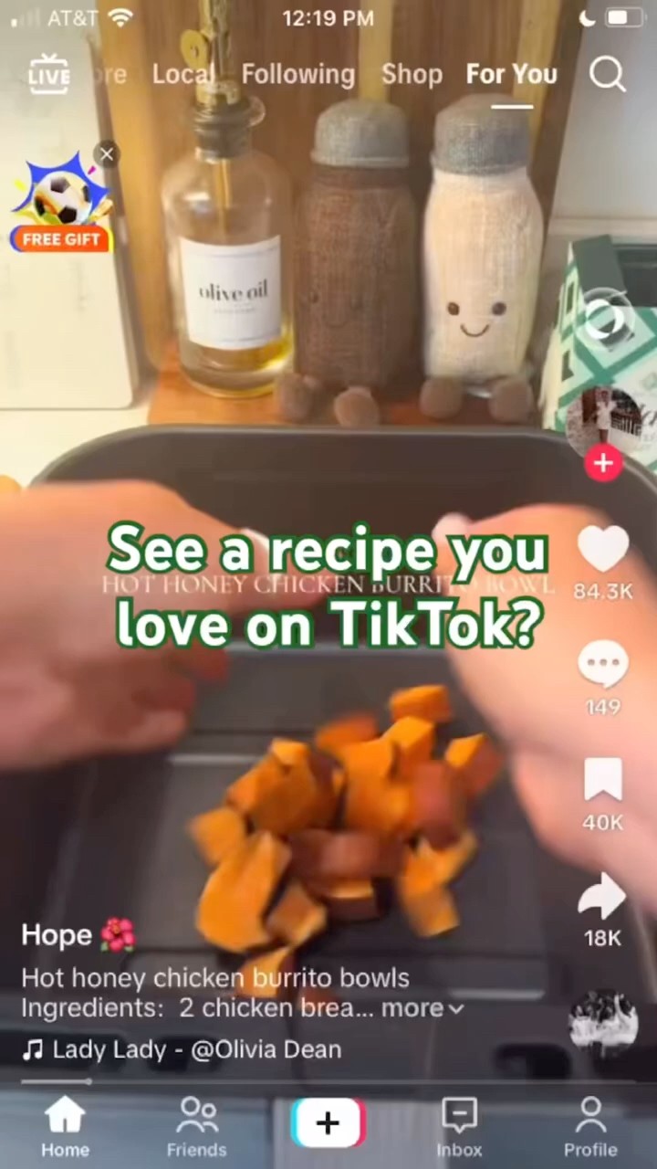 Recimarry importing a TikTok recipe and adding its ingredients to an aisle-sorted shopping list